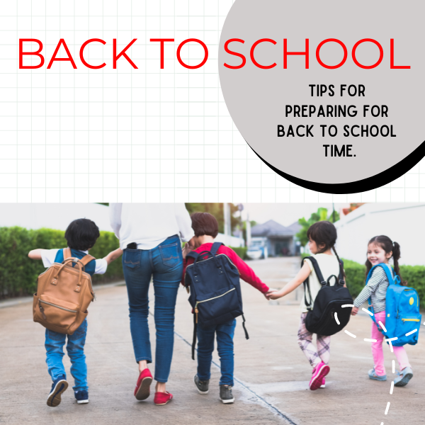 Tips for back to school time.